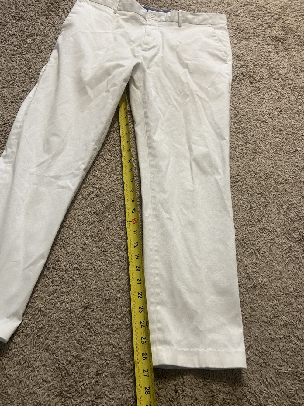 Perry Ellis Pants Mens 36x30 White Resist Spill Chino Slim Fit Stretch Casual - Picture 3 of 10